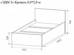 Кровать 900 Эдем-5 в Соликамске - solikamsk.ok-mebel.com | фото 3