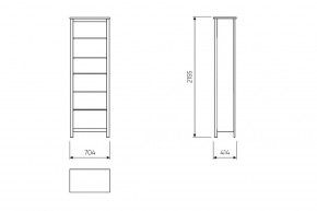 2.08.07.110.6 САГА стеллаж 70 темно-бирюзовый RU в Соликамске - solikamsk.ok-mebel.com | фото