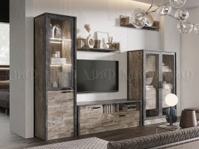 Амели Шкаф-стекло (Дуб Юкон-Бетон темный) в Соликамске - solikamsk.ok-mebel.com | фото 3