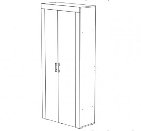 Ангара Шкаф 2-х створчатый (Графит/дуб юкон) в Соликамске - solikamsk.ok-mebel.com | фото