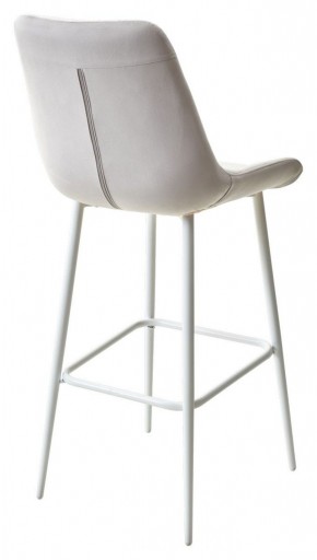Барный стул ХОФМАН, цвет H-09 Светло-серый, велюр / белый каркас М-City в Соликамске - solikamsk.ok-mebel.com | фото 4
