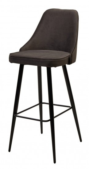 Барный стул NEPAL-BAR ГРАФИТ #14, велюр/ черный каркас (H=78cm) М-City в Соликамске - solikamsk.ok-mebel.com | фото 1