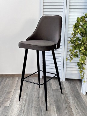 Барный стул NEPAL-BAR ГРАФИТ #14, велюр/ черный каркас (H=78cm) М-City в Соликамске - solikamsk.ok-mebel.com | фото 6
