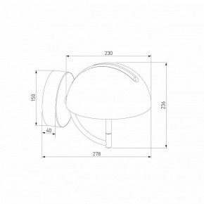 Бра Eurosvet Emisfero 50083/1 LED золото в Соликамске - solikamsk.ok-mebel.com | фото 3