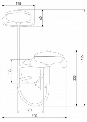 Бра Eurosvet Fungo 50388/2 LED черный в Соликамске - solikamsk.ok-mebel.com | фото 5