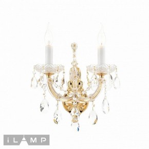 Бра iLamp Diamond W6071-2 GD+CL в Соликамске - solikamsk.ok-mebel.com | фото 2