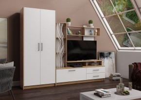 ДАРЬЯ Гостиная (Дуб Вотан/Белый глянец) в Соликамске - solikamsk.ok-mebel.com | фото