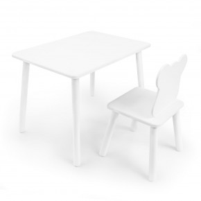 Детский комплект стол и стул «Мишка» Rolti Baby (белый/белый, массив березы/мдф) в Соликамске - solikamsk.ok-mebel.com | фото 1