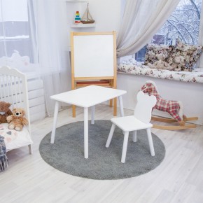 Детский комплект стол и стул «Мишка» Rolti Baby (белый/белый, массив березы/мдф) в Соликамске - solikamsk.ok-mebel.com | фото 2