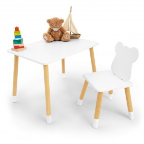Детский комплект стол и стул «Мишка» Rolti Baby (белый/береза, массив березы/мдф) в Соликамске - solikamsk.ok-mebel.com | фото 2