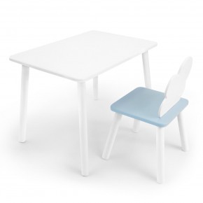 Детский комплект стол и стул «Облачко» Rolti Baby (белый/голубой, массив березы/мдф) в Соликамске - solikamsk.ok-mebel.com | фото