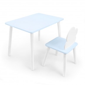 Детский комплект стол и стул «Облачко» Rolti Baby  (голубая столешница/голубое сиденье/белые ножки) в Соликамске - solikamsk.ok-mebel.com | фото