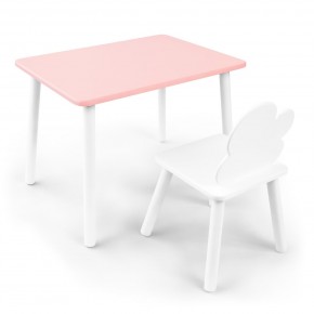 Детский комплект стол и стул «Облачко» Rolti Baby (розовый/белый, массив березы/мдф) в Соликамске - solikamsk.ok-mebel.com | фото 1