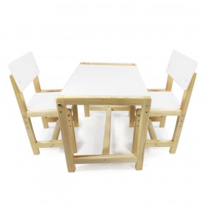 Детский растущий комплект стол и два стула  Я САМ "Лофт" (Белый, Сосна) в Соликамске - solikamsk.ok-mebel.com | фото