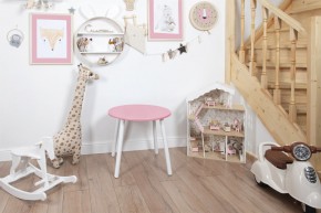 Детский стол круглый Rolti Baby (розовый/белый, массив березы/мдф) в Соликамске - solikamsk.ok-mebel.com | фото