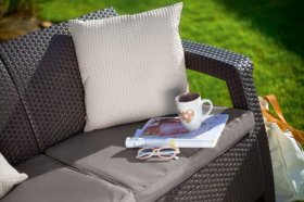 Диван пластиковый Корфу Макс (Corfu love seat max) коричневый в Соликамске - solikamsk.ok-mebel.com | фото 3