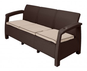 Диван Yalta Premium Sofa 3 Set (Ялта) шоколадный (+подушки под спину) в Соликамске - solikamsk.ok-mebel.com | фото 1