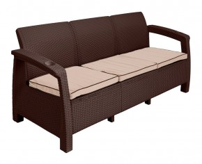 Диван Yalta Premium Sofa 3 Set (Ялта) шоколадный (+подушки под спину) в Соликамске - solikamsk.ok-mebel.com | фото 2