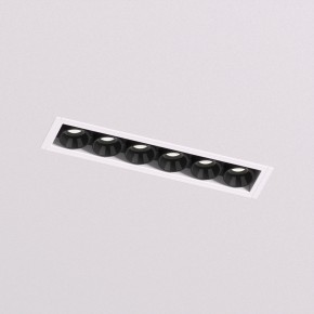 DK2531-WB Встраиваемый светильник SPACE со светодиодом под шпатлевку L126mm 220V 10W 38° 4000К IP20 белый/черный алюминий в Соликамске - solikamsk.ok-mebel.com | фото