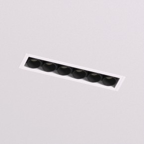 DK2531-WB Встраиваемый светильник SPACE со светодиодом под шпатлевку L126mm 220V 10W 38° 4000К IP20 белый/черный алюминий в Соликамске - solikamsk.ok-mebel.com | фото 2
