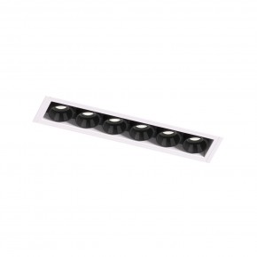 DK2531-WB Встраиваемый светильник SPACE со светодиодом под шпатлевку L126mm 220V 10W 38° 4000К IP20 белый/черный алюминий в Соликамске - solikamsk.ok-mebel.com | фото 6
