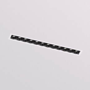DK2532-WB Встраиваемый светильник SPACE со светодиодом под шпатлевку L240mm 220V 20W 38° 4000К IP20 белый/черный алюминий в Соликамске - solikamsk.ok-mebel.com | фото