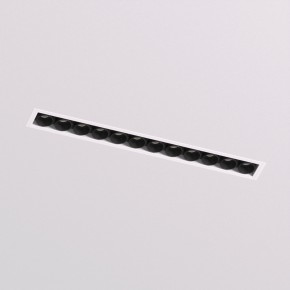 DK2532-WB Встраиваемый светильник SPACE со светодиодом под шпатлевку L240mm 220V 20W 38° 4000К IP20 белый/черный алюминий в Соликамске - solikamsk.ok-mebel.com | фото 2