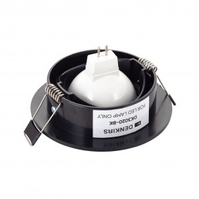DK3020-BK Встраиваемый светильник, IP 20, 10 Вт, GU5.3, LED, черный, пластик в Соликамске - solikamsk.ok-mebel.com | фото 3