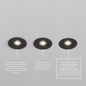 DK3020-BK Встраиваемый светильник, IP 20, 10 Вт, GU5.3, LED, черный, пластик в Соликамске - solikamsk.ok-mebel.com | фото 5