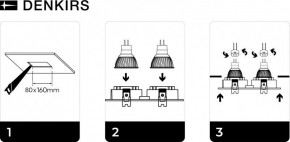 DK3022-WH Встраиваемый светильник, IP 20, 10 Вт, GU5.3, LED, белый, пластик в Соликамске - solikamsk.ok-mebel.com | фото 6