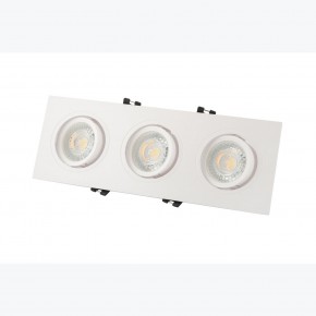 DK3023-WH Встраиваемый светильник, IP 20, 10 Вт, GU5.3, LED, белый, пластик в Соликамске - solikamsk.ok-mebel.com | фото 3