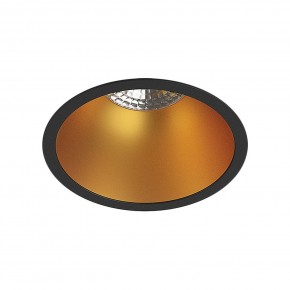 DK3026-BG Встраиваемый светильник, IP 20, 10 Вт, GU5.3, LED, черный/золотой, пластик в Соликамске - solikamsk.ok-mebel.com | фото
