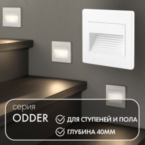 DK3050-WH Светильник встраиваемый в стену, IP 20, LED 3000, 1 Вт, белый, пластик в Соликамске - solikamsk.ok-mebel.com | фото 5