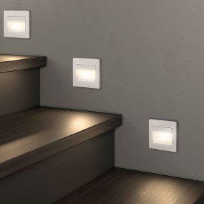DK3050-WH Светильник встраиваемый в стену, IP 20, LED 3000, 1 Вт, белый, пластик в Соликамске - solikamsk.ok-mebel.com | фото 6