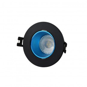 DK3061-BK+СY Встраиваемый светильник, IP 20, 10 Вт, GU5.3, LED, черный/голубой, пластик в Соликамске - solikamsk.ok-mebel.com | фото