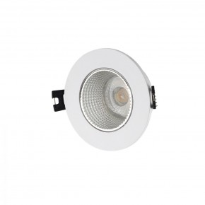 DK3061-WH+CH Встраиваемый светильник, IP 20, 10 Вт, GU5.3, LED, белый/хром, пластик в Соликамске - solikamsk.ok-mebel.com | фото