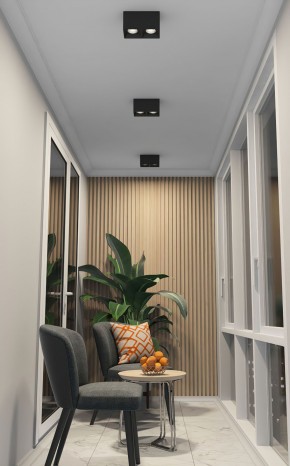 DK3085-BK+CH Светильник накладной IP 20, 10 Вт, GU5.3, LED, черный/хром, пластик в Соликамске - solikamsk.ok-mebel.com | фото 2