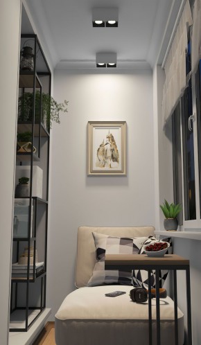 DK3085-WB+WH Светильник накладной IP 20, 10 Вт, GU5.3, LED, бело-черный/белый, пластик в Соликамске - solikamsk.ok-mebel.com | фото 2