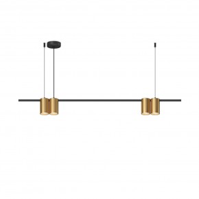 DK4061-BK+SG Подвесной светильник ORBIT, IP20, 4xGU10 LED до 15 Вт, черный + сатинированное золото, алюминий в Соликамске - solikamsk.ok-mebel.com | фото 3