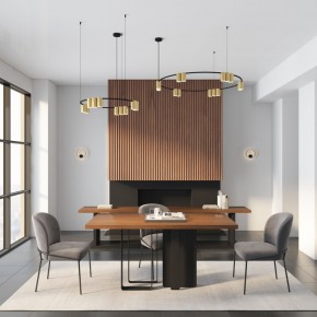 DK4067-BK+SG Подвесной светильник ORBIT, IP20, 15xGU10 LED, до 15 Вт, черный + сатинированное золото, алюминий в Соликамске - solikamsk.ok-mebel.com | фото 5