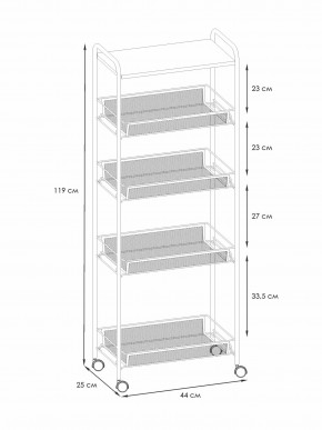 Э 443 ГР Этажерка "Ладья 25КС" Графит в Соликамске - solikamsk.ok-mebel.com | фото 2