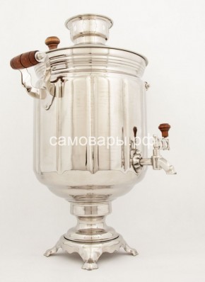 Электрический самовар из латуни на 10 л "Под серебро" в наборе №1 в Соликамске - solikamsk.ok-mebel.com | фото 4