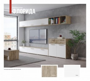 ФЛОРИДА Гостиная (модульная) дуб серый/белый в Соликамске - solikamsk.ok-mebel.com | фото