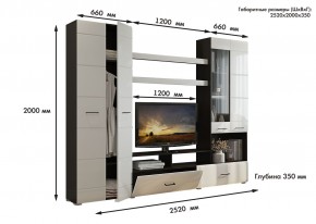 Гостиная Альфа МДФ (Венге/Белый глянец) в Соликамске - solikamsk.ok-mebel.com | фото 3
