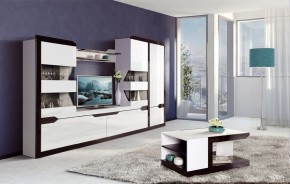 Гостиная Ронда 1 Белый глянец/венге в Соликамске - solikamsk.ok-mebel.com | фото