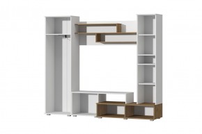 Гостиная Юна (Белый текстурный/Дуб крафт золотой) в Соликамске - solikamsk.ok-mebel.com | фото 2