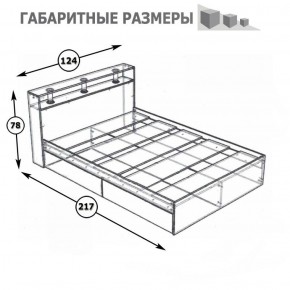 Камелия Кровать 1200, цвет белый, ШхГхВ 123,5х217х78,2 см., сп.м. 1200х2000 мм., без матраса, основание есть в Соликамске - solikamsk.ok-mebel.com | фото 3