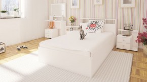 Камелия Кровать 1200, цвет белый, ШхГхВ 123,5х217х78,2 см., сп.м. 1200х2000 мм., без матраса, основание есть в Соликамске - solikamsk.ok-mebel.com | фото 4