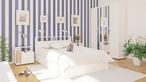 Камелия спальня № 7 Кровать 900 + Стол косметический + Зеркало + Комод, цвет белый, сп.м. 900х2000 мм., б/м, основание есть в Соликамске - solikamsk.ok-mebel.com | фото 5