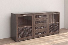 Кэт-4 Комодино (МДФ Венге/Экокожа Caiman коричневый) в Соликамске - solikamsk.ok-mebel.com | фото